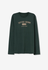 CAMISETA LETRAS M/LARGA