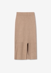 FALDA PUNTO MIDI CORTE