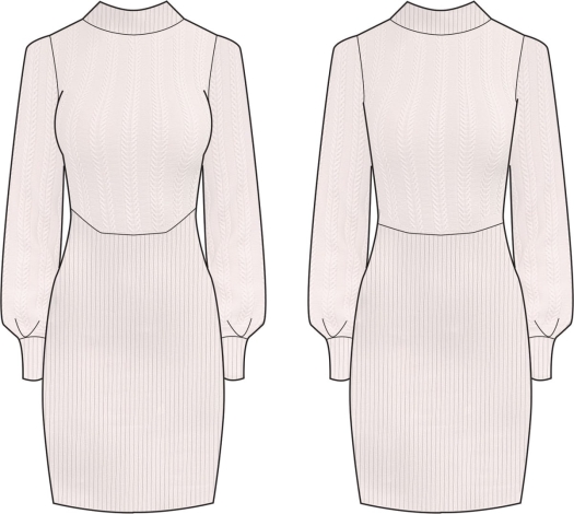 VESTIDO PUNTO OCHOS M/L