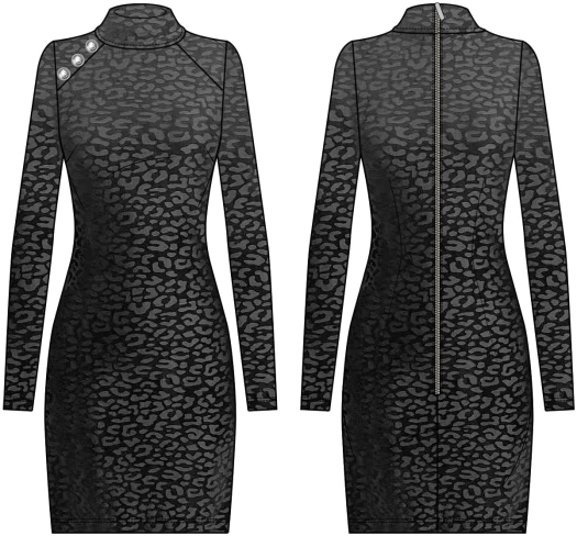VESTIDO M/L ANIMAL PRINT